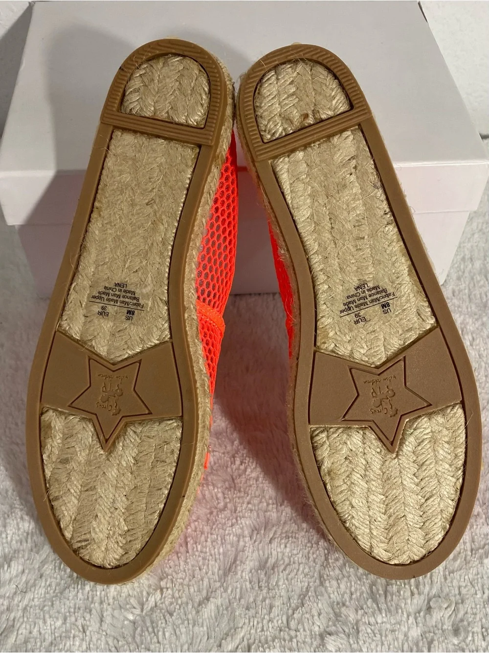 New Circus by Sam Edelman Lena Espadrille Flats Women’s Size 8M Electric Orange